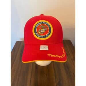 USMC Marine Corps Marines The Few The Proud Red Adjustable Baseball Hat